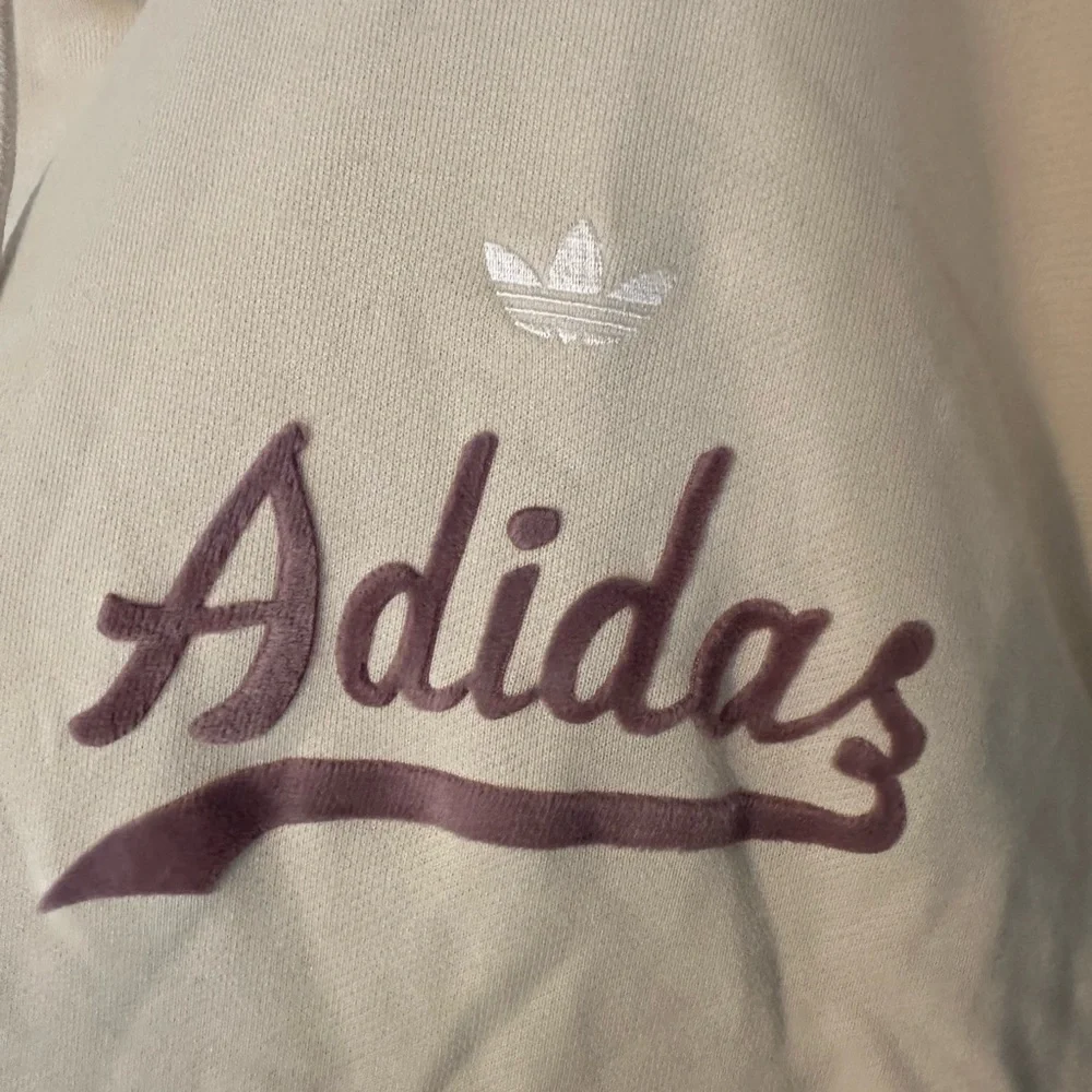 adidas Originals Plus Size Logo Play Hoodie Wonder White / Shadow Navy XL NWOT - Picture 5 of 7